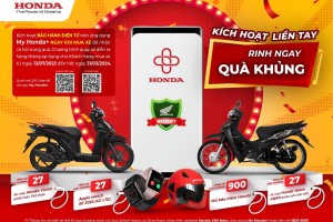 HONDA VIỆT NAM TRIỂN KHAI CHƯƠNG TRÌNH KÍCH HOẠT BẢO HÀNH ĐIỆN TỬ CHO XE MÁY TRÊN ỨNG DỤNG MY HONDA+