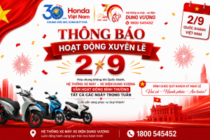  THÔNG BÁO HOẠT ĐỘNG XUYÊN LỄ QUỐC KHÁNH 2/9