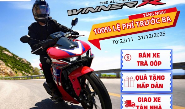 KHUYẾN MẠI KHỦNG WINNER R – TẶNG NGAY 100% LỆ PHÍ TRƯỚC BẠ