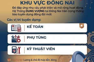 TÌM ĐỒNG ĐỘI – CƠ HỘI VIỆC LÀM TẠI DUNG VƯỢNG ĐỒNG NAI! 