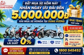 ĐẶT MUA XE HONDA HÔM NAY – NHẬN NGAY ƯU ĐÃI ĐẾN 5.000.000Đ TẠI DUNG VƯỢNG
