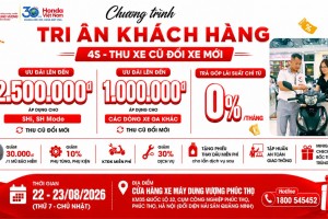 THU XE CŨ – LÊN ĐỜI XE MỚI, NHẬN ƯU ĐÃI LỚN TẠI DUNG VƯỢNG PHÚC THỌ