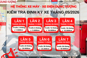 LỊCH KIỂM TRA XE ĐỊNH KỲ THÁNG 5/2026 – ĐỪNG BỎ LỠ!