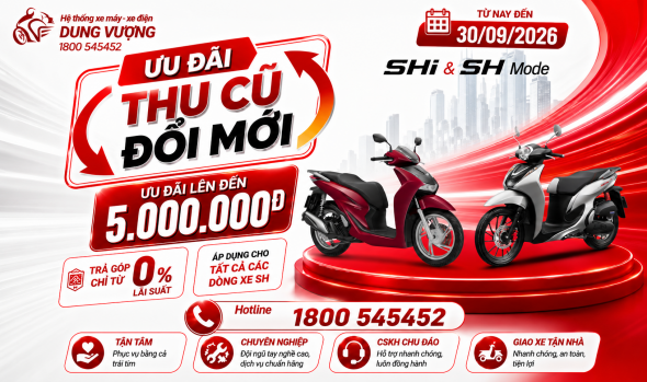 ƯU ĐÃI THU CŨ – ĐỔI MỚI, LÊN ĐỜI XE SH NGAY HÔM NAY!