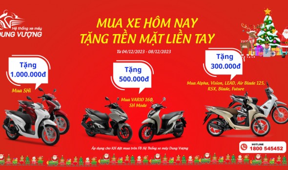 MUA XE HÔM NAY - TẶNG TIỀN MẶT LIỀN TAY