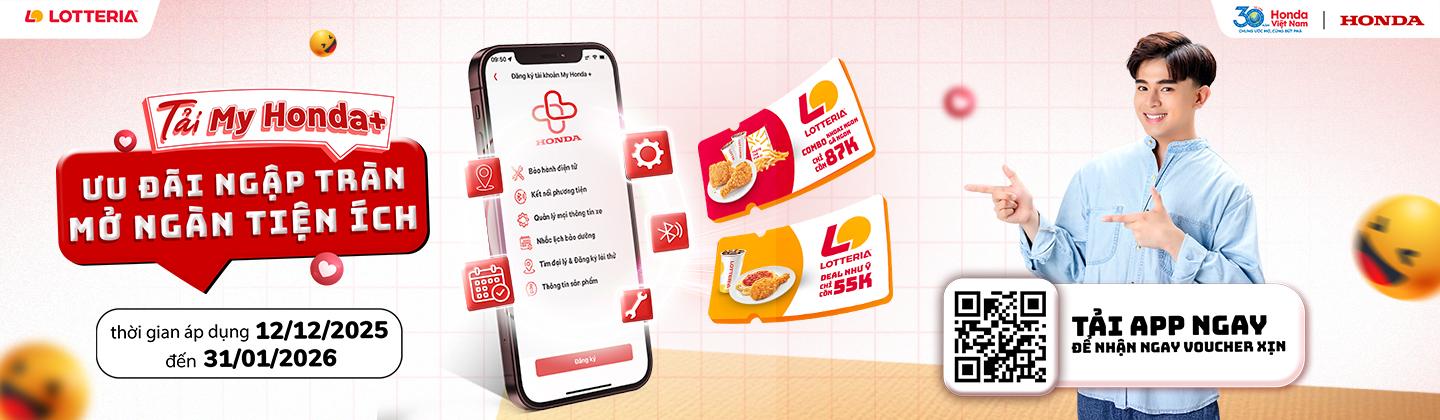 TẢI ỨNG DỤNG MY HONDA - ƯU ĐÃI NGẬP TRÀN - MỞ NGÀN TIỆN ÍCH